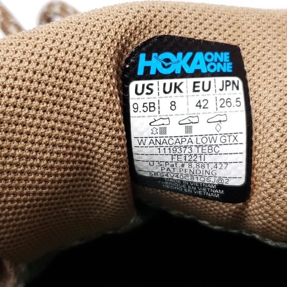 HOKA Anacapa Low GTX Women's 9.5 Tigers Eye Sneakers Vibram - Picture 12 of 12